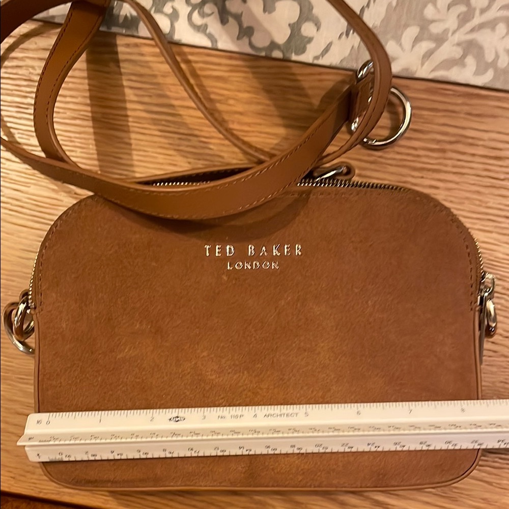 Ted Baker Brown Suede Crossbody Bag - Picture 3 of 4